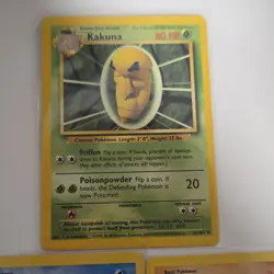 🔥 Old vintage Pokemon TCG Base Set Card Lot Kakuna Staryu Diglett 3x 🔥 - Image 2