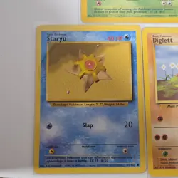 🔥 Old vintage Pokemon TCG Base Set Card Lot Kakuna Staryu Diglett 3x 🔥 - Image 3