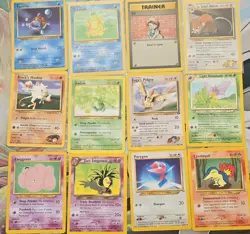 🔥Vintage Pokemon TCG Card Lot Squirtle Psyduck Brock's Mankey Oddish 12x🔥 - Image 1