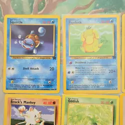 🔥Vintage Pokemon TCG Card Lot Squirtle Psyduck Brock's Mankey Oddish 12x🔥 - Image 2