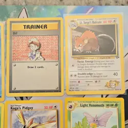 🔥Vintage Pokemon TCG Card Lot Squirtle Psyduck Brock's Mankey Oddish 12x🔥 - Image 5
