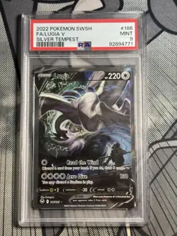Lugia V 186/195 Pokemon SWSH Silver Tempest Full Art Alt Art PSA 9 - Image 1