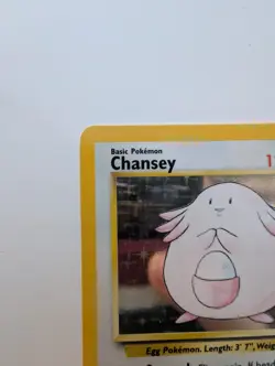 Pokemon Chansey Base Set Unlimited Holo Rare 3/102 NM Near Mint Condition - Image 5