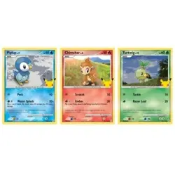 POKEMON 25TH ANNIVERSARY FIRST SINNOH PARTNER PACK (3 JUMBO OVERSIZED CARDS) - Image 1