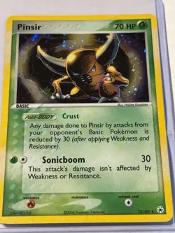 EX Hidden Legends 13 Pokemon PINSIR Card, Holo, 70HP - Image 1