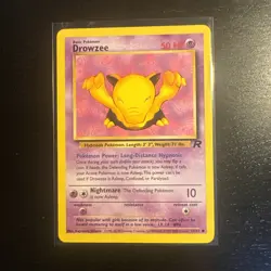 Pokemon Drowzee TCG Team Rocket WOTC Vintage Card 54/82 NM - Image 1