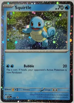 Squirtle Double Fart Swirls 🌀 Cosmo Holo 048 Black Star Promo Rare 151 Pokemon - Image 2