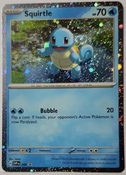 Squirtle Double Fart Swirls 🌀 Cosmo Holo 048 Black Star Promo Rare 151 Pokemon - Image 3