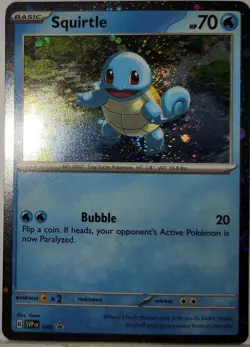 Squirtle Double Fart Swirls 🌀 Cosmo Holo 048 Black Star Promo Rare 151 Pokemon - Image 4