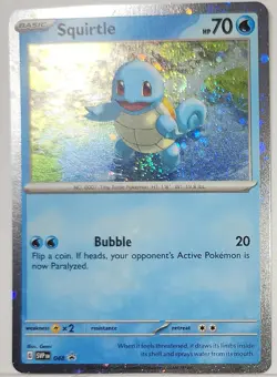 Squirtle Double Fart Swirls 🌀 Cosmo Holo 048 Black Star Promo Rare 151 Pokemon - Image 5