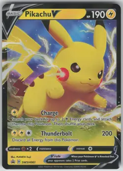 ✰ PIKACHU V SWSH061 PROMO SWORD & SHIELD PROMO POKEMON ✰ NM/M - Image 2