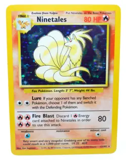 Ninetales 12/102 Holo Rare Unlimited Base Set 1999 - Pokemon Card TCG (NM) - Image 1