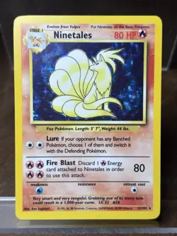 Ninetales Holo Unlimited Rare Pokemon TCG Card 12/102 Base Set LP - Image 1