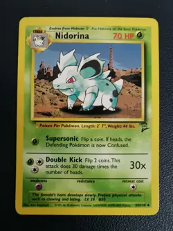 Pokemon Card Nidorina 53/130 Base Set 2 Uncommon WOTC - Image 1