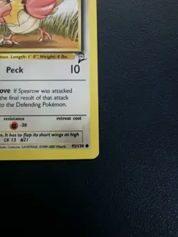 Pokemon Card Spearow 92/130 Base Set 2 Common WOTC - Image 5