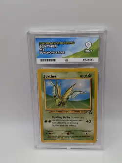 Ace 9 2002 POKEMON LEAGUE PROMO BLACK STAR CARD 45 SCYTHER - MINT - Image 1