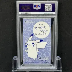 PSA 5 Pokemon Japanese Pikachu Stickers Poncho Mega Charizard X Business Card - Image 2