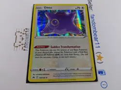 Ditto HOLO RARE card 107/159 Sword & Shield Crown Zenith 2023 Pokemon TCG - Image 2