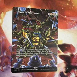 MTG Waves of Aggression - Borderless, NM-Mint, English Teenage Mutant Ninja Turt - Image 1
