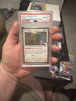 Pokemon TCG Ditto 132/165 Prize Pack Series 6 Cosmos Holo Stamped PSA 10 LOW POP - Image 1
