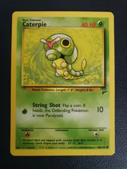 Pokemon Card Caterpie 68/130 Base Set 2 Common WOTC - Image 1