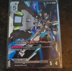 GUNDAM TCG CARD GAME GUNDAM AERIAL REBUILD GD01-067 LR HOLO FOIL ENGLISH NEWTYPE - Image 1