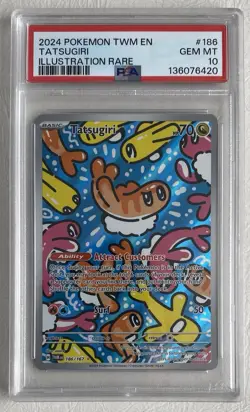 Pokemon Twilight Masquerade Tatsugiri #186 Illustration Rare [PSA 10] - Image 1