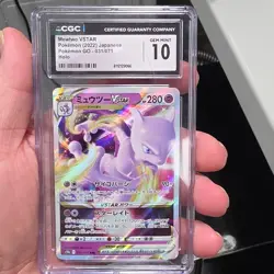 Mewtwo VSTAR 031/071 S10b Pokemon GO CGC 10 Triple Rare Holo Japanese - Image 1