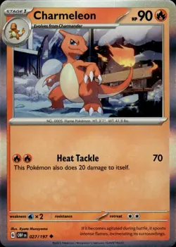 Pokemon Obsidian Flames Holo Charmeleon 027/197 - Near Mint (NM) - Image 1
