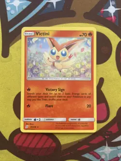 Pokemon Victini 26/236 - SM Unified Minds - Holo Rare - Excellent - Image 1