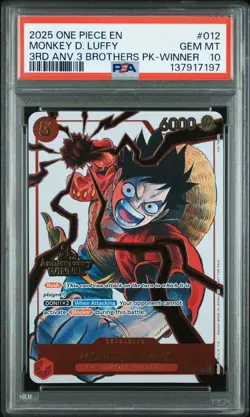 PSA 10 One Piece 3rd Anniversary Winner 3 Brothers Sequential (Ace, Sabo, Luffy) - Image 4