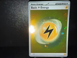 Basic Lightning Energy 2023 Pokemon 004 Cosmos Holo Rare FIVE SWIRL Card NM+🌀 - Image 1
