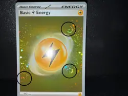 Basic Lightning Energy 2023 Pokemon 004 Cosmos Holo Rare FIVE SWIRL Card NM+🌀 - Image 3