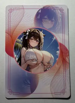 SEXY HEROINE WAIFU Busty Cow Girl ACG PREMIUM HOLOFOIL CARD NM - Image 2