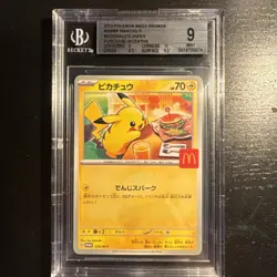 Pokemon Pikachu Promo Card 020/M-p McDonald's beckett 9 - Image 1