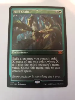 1x ETCHED FOIL Food Chain Double Masters 2022 MTG Magic The Gathering Card NM x1 - Image 1