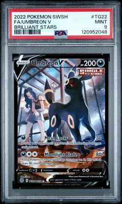 PSA 9 MINT Umbreon V TG22/TG30 Brilliant Stars: Trainer Gallery Pokemon Card - Image 1