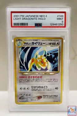 PSA 9 Light Dragonite Holo Neo Destiny 4 Japanese Pokemon Card #149 - Image 1