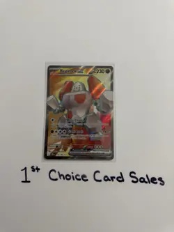 Pokemon TCG Regirock EX 214/182 Destined Rivals Full Art Ultra Rare Holo Card - Image 1