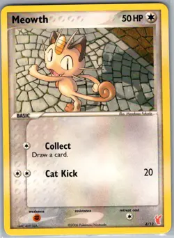 Meowth 4/12 Non Holo EX Trainer Kit 2: Plusle & Minun - Pokemon Card - NM - Image 1