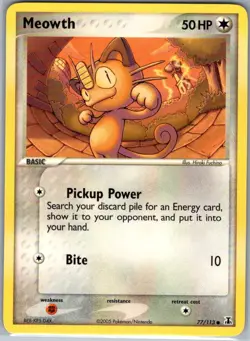 Meowth 77/113 Non Holo Delta Species - Pokemon Card - NM - Image 1