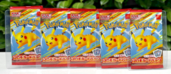Pokemon McDonald's 2025 Japanese 5 x sealed packs - Pikachu + 1 random card - Image 1