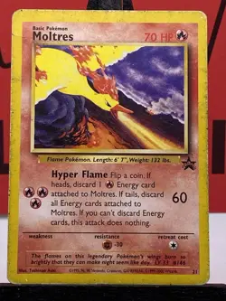 Moltres 21 Promo WOTC Pokemon TCG Regular 1999 HP - Image 3