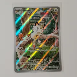 Pokemon TCG Meowth Phantasmal Flames 106/094 Illustration Rare - Image 1