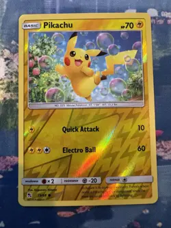Pokemon Pikachu Basic Reverse Holo 19/68 Hidden Fates 70 HP EN - Image 1