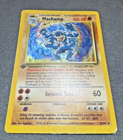 1st Edition Machamp 008/102 Holo Rare - Deck Exclusives - WOTC Pokemon TCG - Image 1