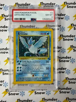 Articuno Holo #2 1999 Pokemon Fossil PSA 8 - Image 1