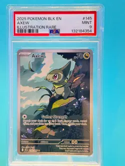 2025 Pokemon - Black Bolt - Illustration Rare - Axew #145 - PSA 9 - Image 1