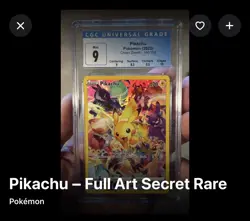 Pokemon Pikachu TCG Crown Zenith Holo Full Art Secret Rare Card CGC 9 160/159 M - Image 1