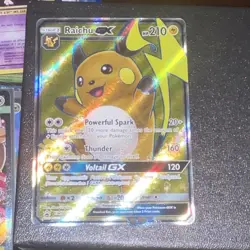 Pokemon Raichu GX SM90 Promo Full Art Holo 210 HP Powerful Spark Thunder GX Card - Image 2